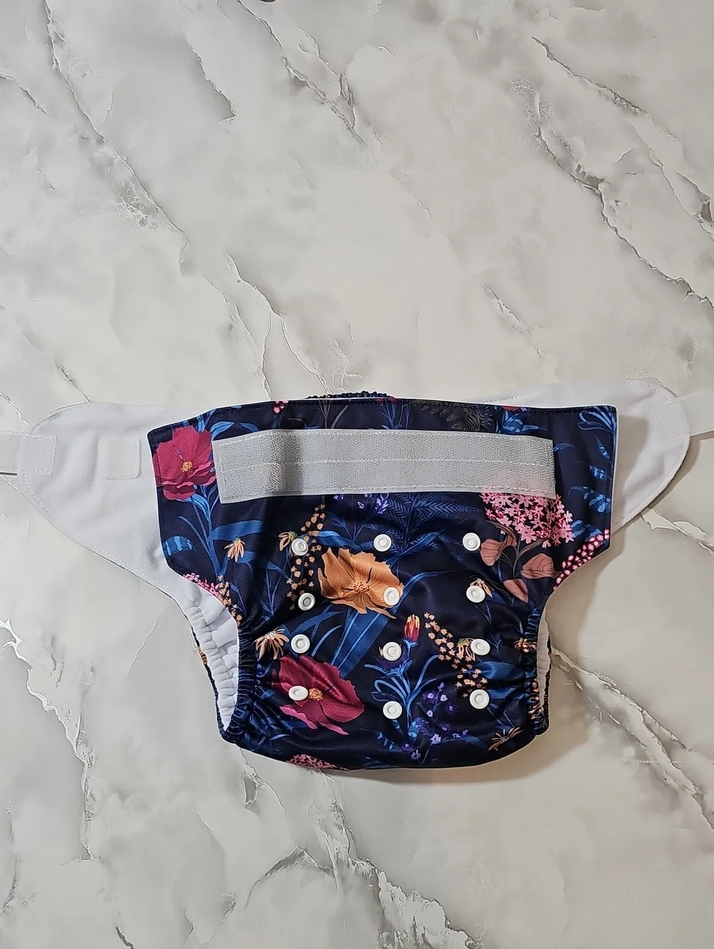 Large Reusable Pocket Cloth Diaper Adjustable Snaps Velcro Closure